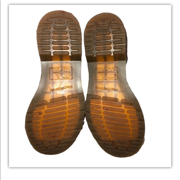 Doc Martens Pascal Floral canvas Combat Boots Sz 7 11821 Pink Black like new - Picture 5 of 7